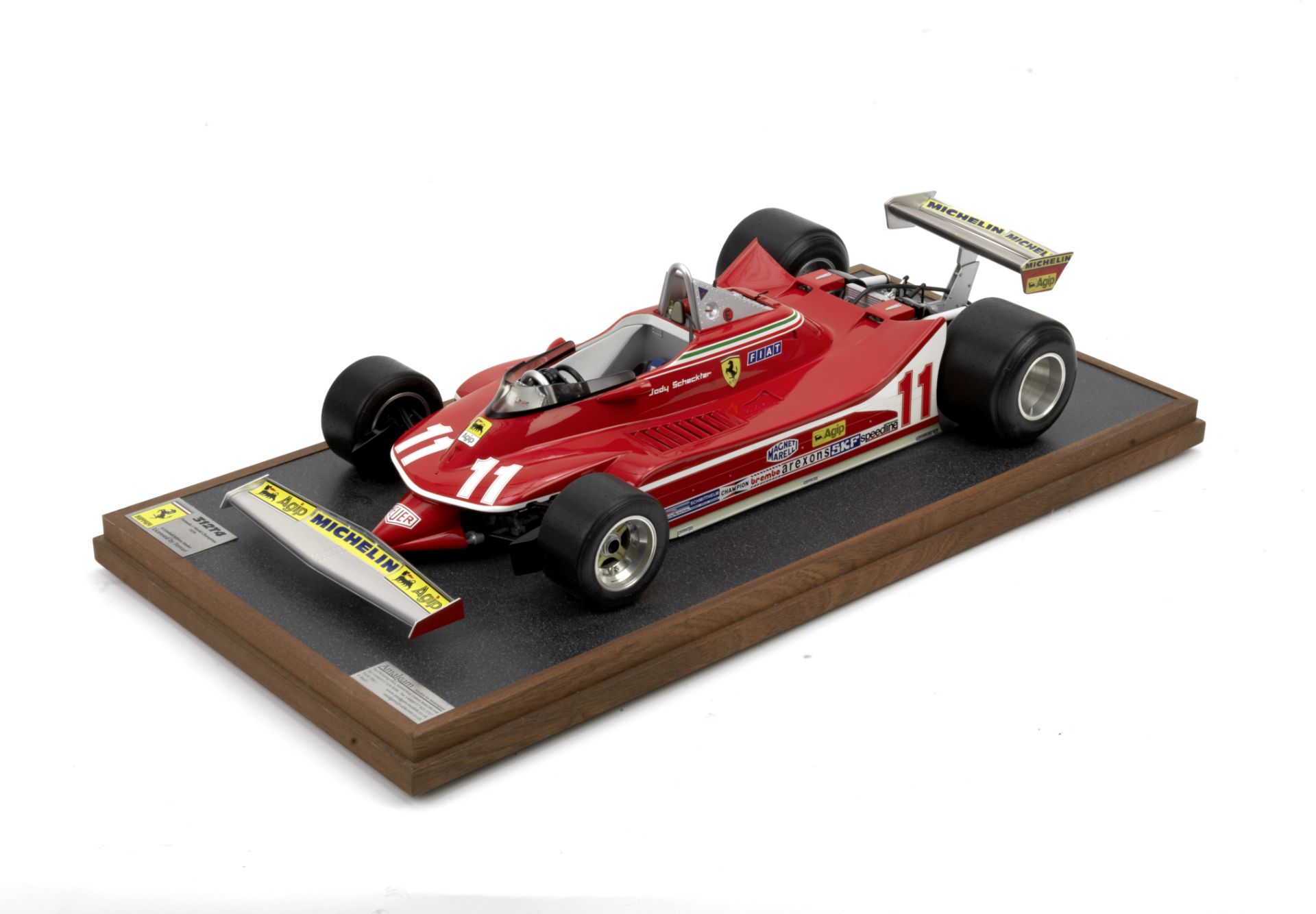A 1:8 scale limited edition model of Jody Scheckter's 1979 Season F1 World Championship winning F...