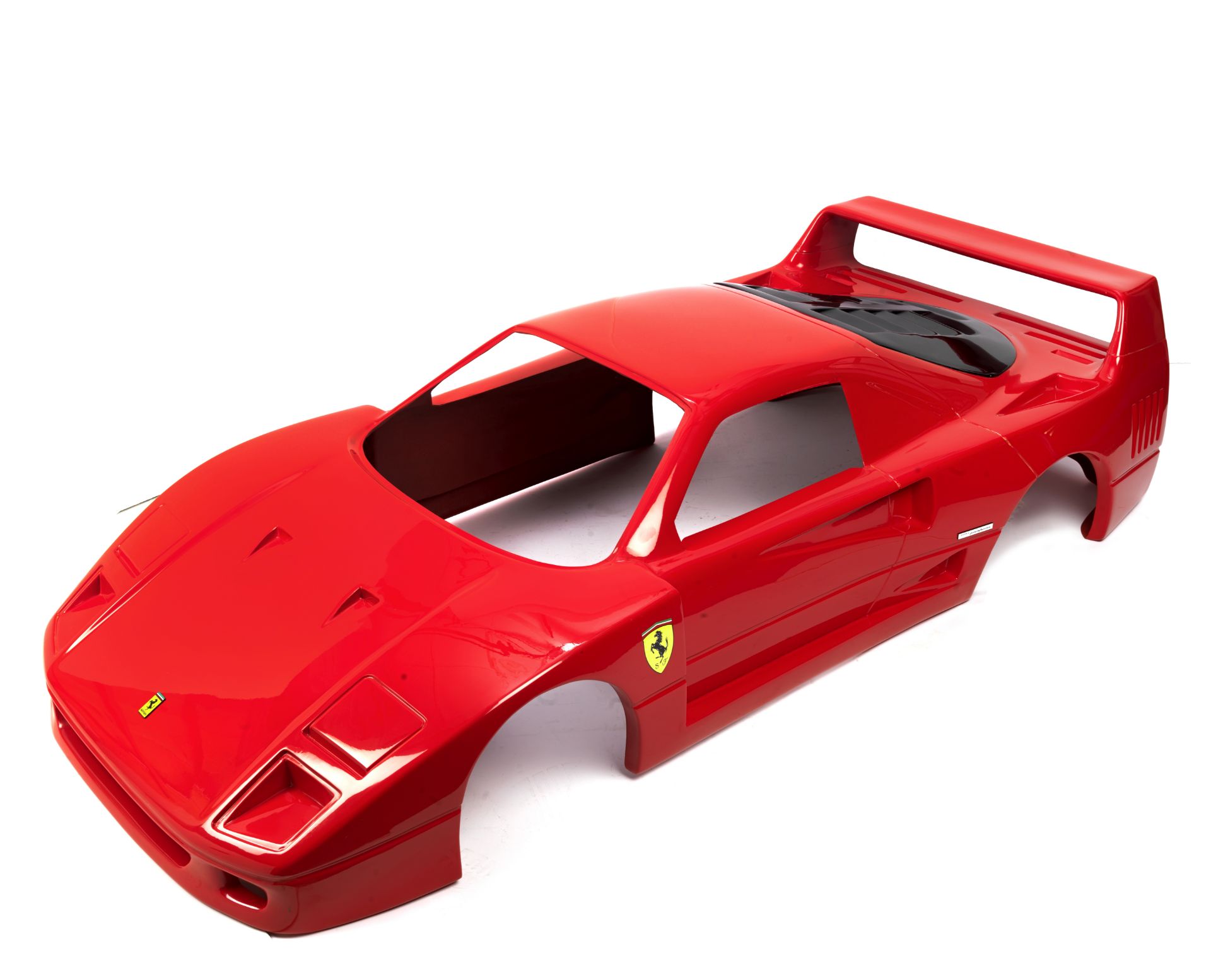 A 1:3 scale fibreglass 'Ferrari F40' body shell,
