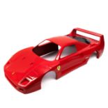 A 1:3 scale fibreglass 'Ferrari F40' body shell,