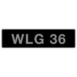 'WLG 36', UK Vehicle Registration Number,