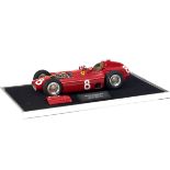 A 1:12 scale model of Peter Collins' 1956 Belgian Grand Prix winning Lancia-Ferrari D50, by Midla...