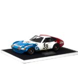 A 1:12 scale model of the 1972 Le Mans Ferrari 365 GTB Daytona, by Midland Racing Models,