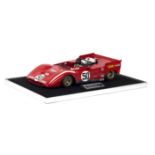 A 1:12 scale model of Mario Andretti's 1971 Can-Am Watkins Glen Ferrari 712, by Midland Racing Mo...