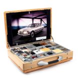 A fine wooden-cased samples kit for Rolls-Royce Silver Seraph and Bentley Arnage, supplied by Mul...
