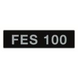 'FES 100', UK Vehicle Registration Number,