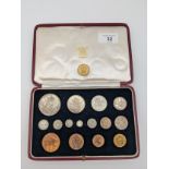 A 1937 George VI Proof set of Specimen coins