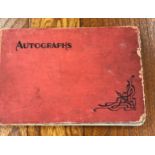 Vintage Autograph book depicting various poems, illustrations, quotes dated 1940's belonging to Miss