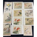 A Lot of 21 unframed Chinese paintings on silk