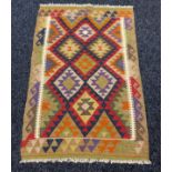 100% hand knotted woollen rug 'Maimana Kilim' [146x100cm]