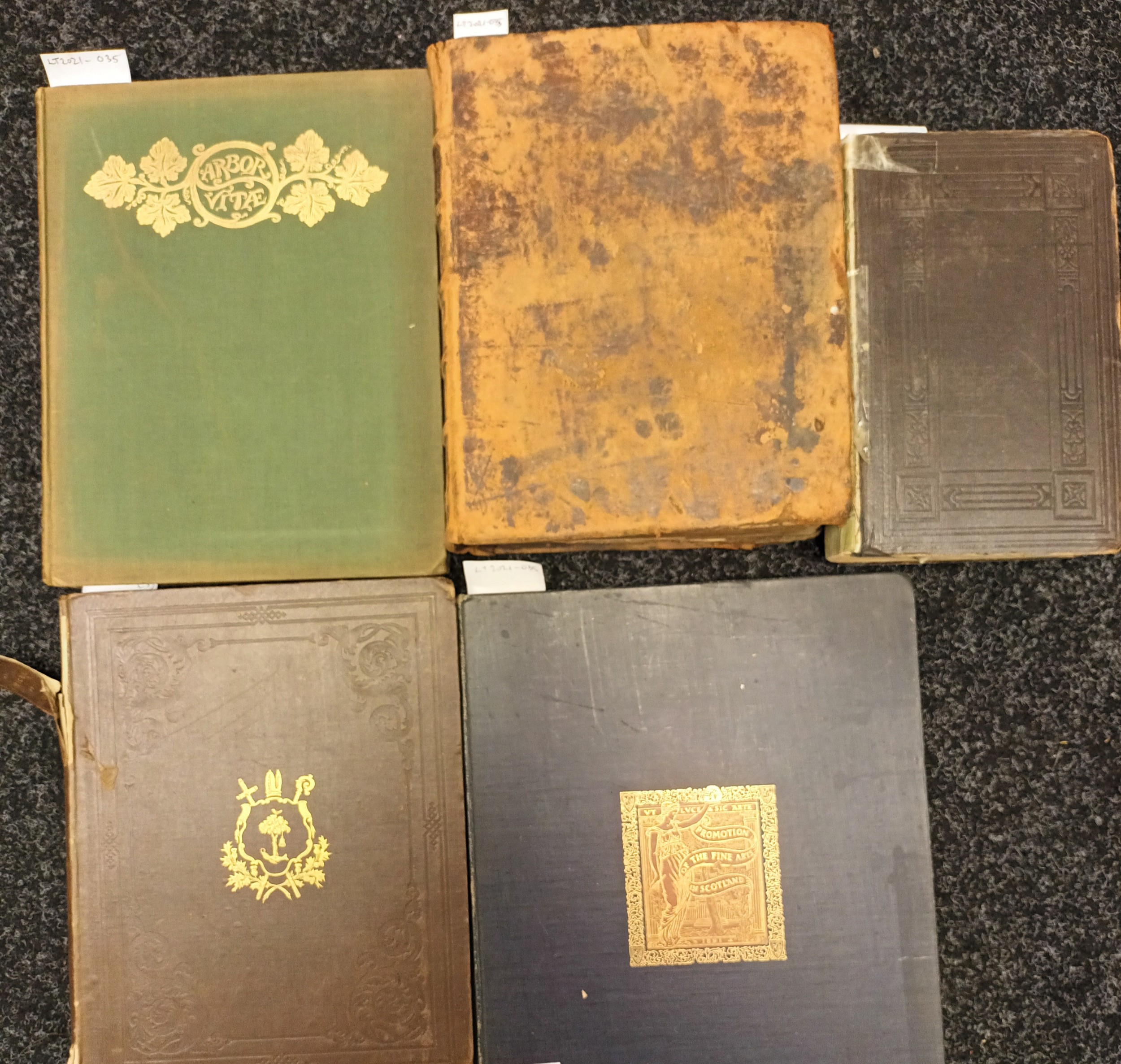 Five Miscellaneous books; Arbor Vitae, The River Tay, Osephu's Works, Views and Notices of Glasgow