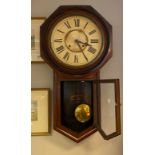 American wall clock [Ansonia Clock Co] [80cm]