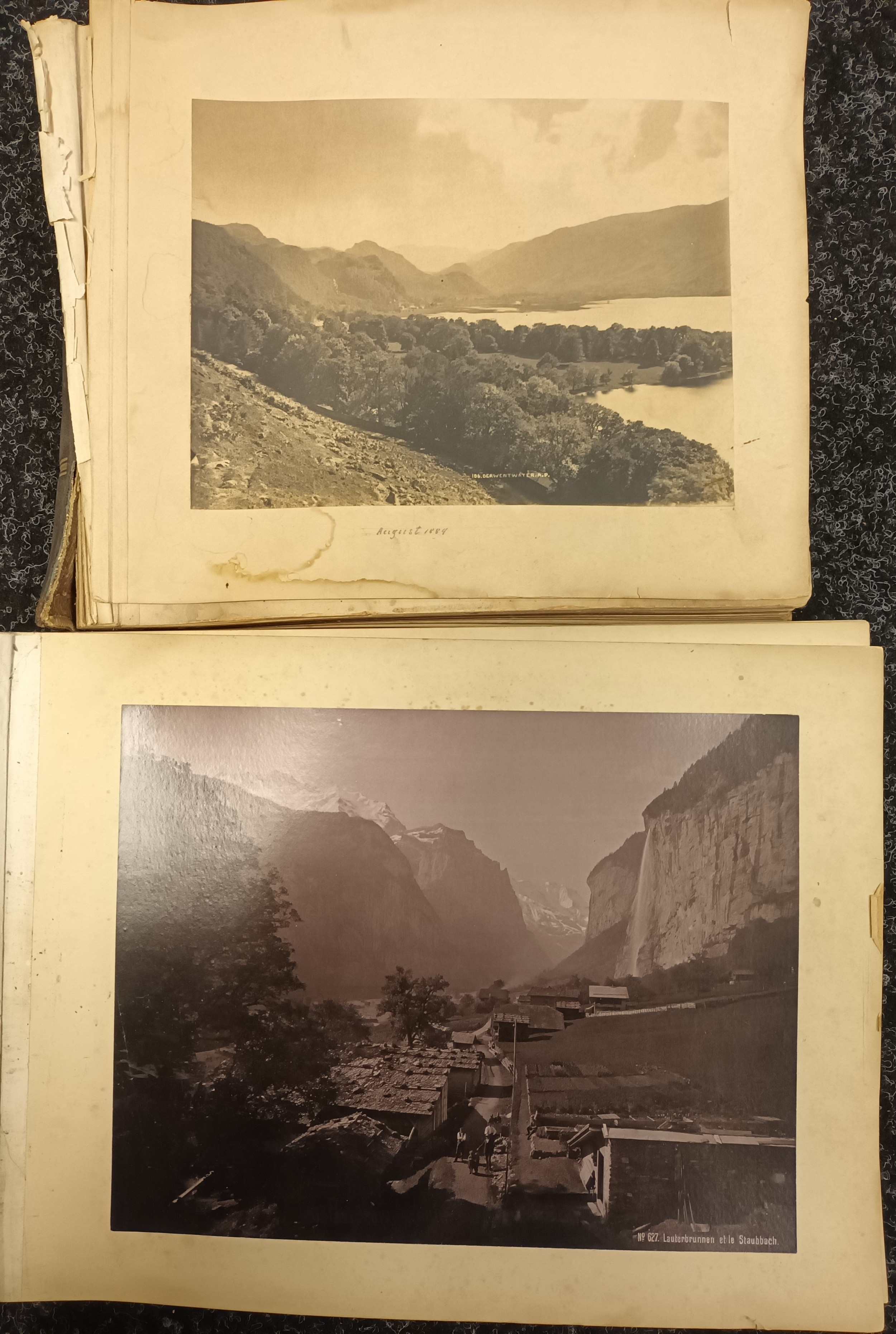 Two photograph albums containing British and European albumen prints