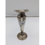 A Birmingham silver fluted bud vase.