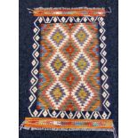 100% hand knotted woollen rug 'Chobi Kilim' [122x79cm]