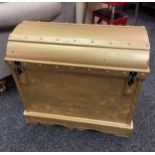 Domed top treasure chest/ trunk. [60x63x33cm]