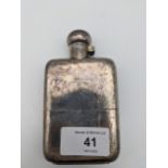 A Sheffield silver hipflask. [12x6.5cm]