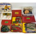 Large collection of mixed Meccano accessories.