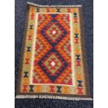 100% hand knotted woollen rug 'Maimana Kilim' [115x79cm]