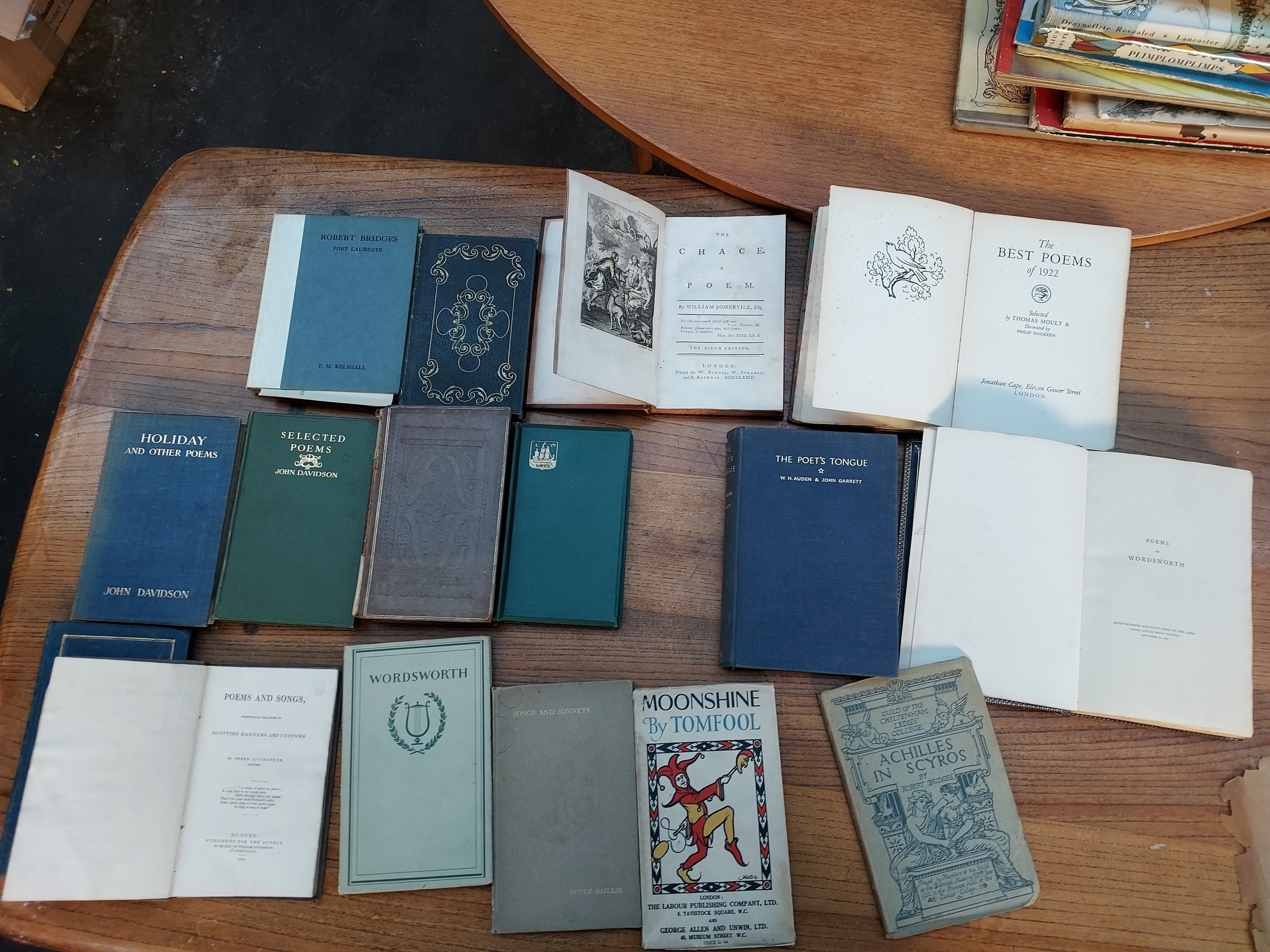 A Collection of Old and Scarce Poetry Books to Include The Poets Tongue Poems of Wordsworth