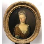 A Large 18th century oil painting on canvas depicting a lady of some importance. Signed B Burghe