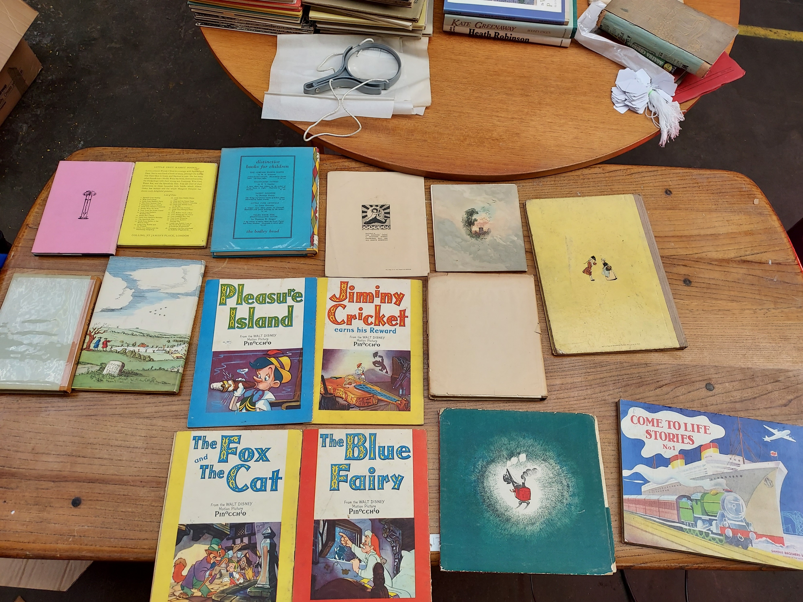 A Collection of Scarce Children's Titles to Include Pinocchio Original Collection Copies 1 To 4 by