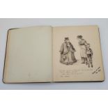 An antique Autograph book containing a large quantity of artworks