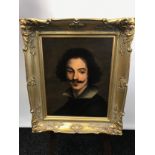 17th/18th century oil painting on canvas depicting a man of importance, fitted within a contemporary