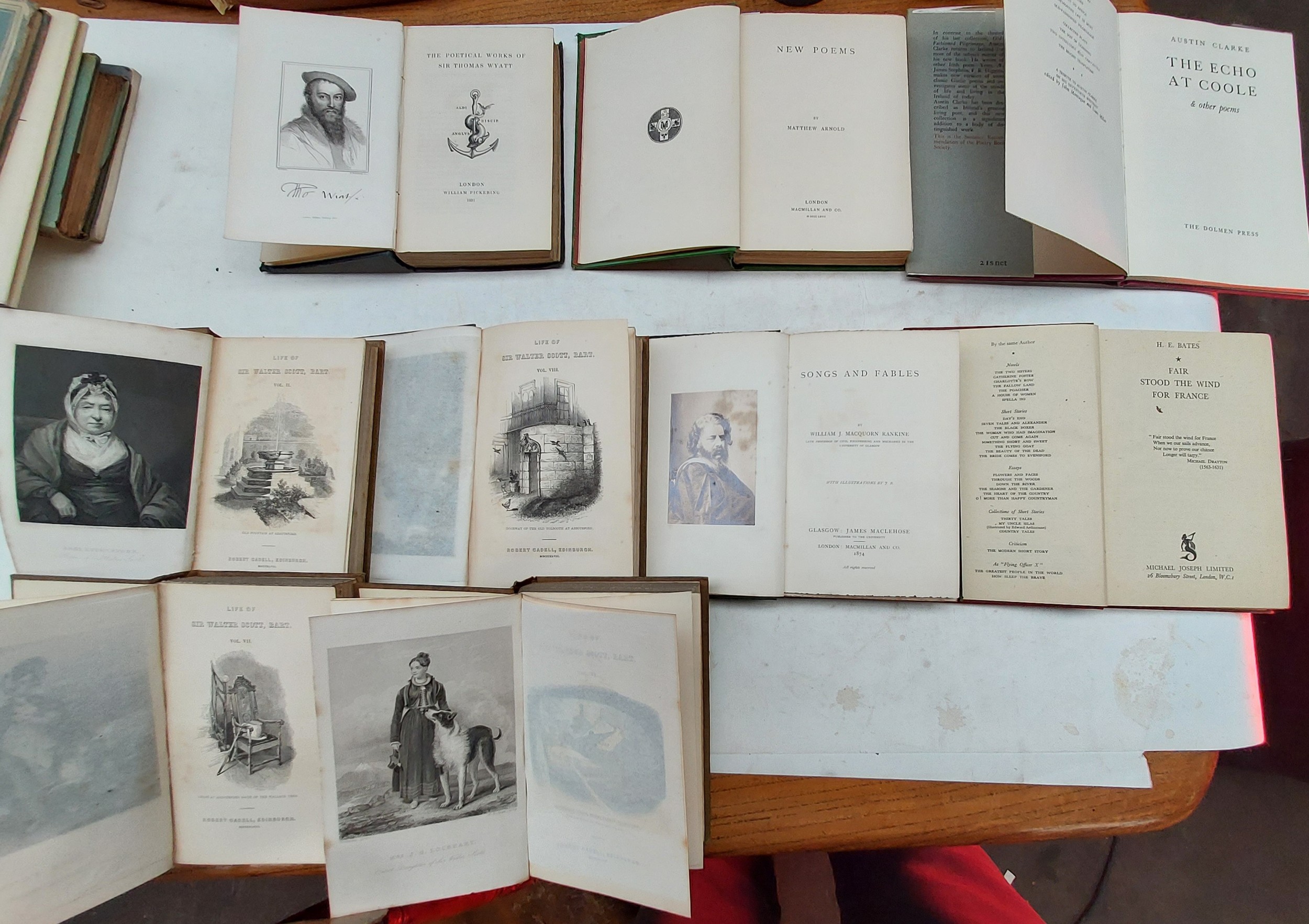 Four Copies of The Life of Scot Vol ll, Vl, Vll and Vlll By J. G. Lockhart Esq 1861. Covers, - Image 2 of 6