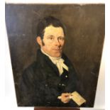 An early 19th century oil painting on canvas depicting a gentleman of some importance. Mr