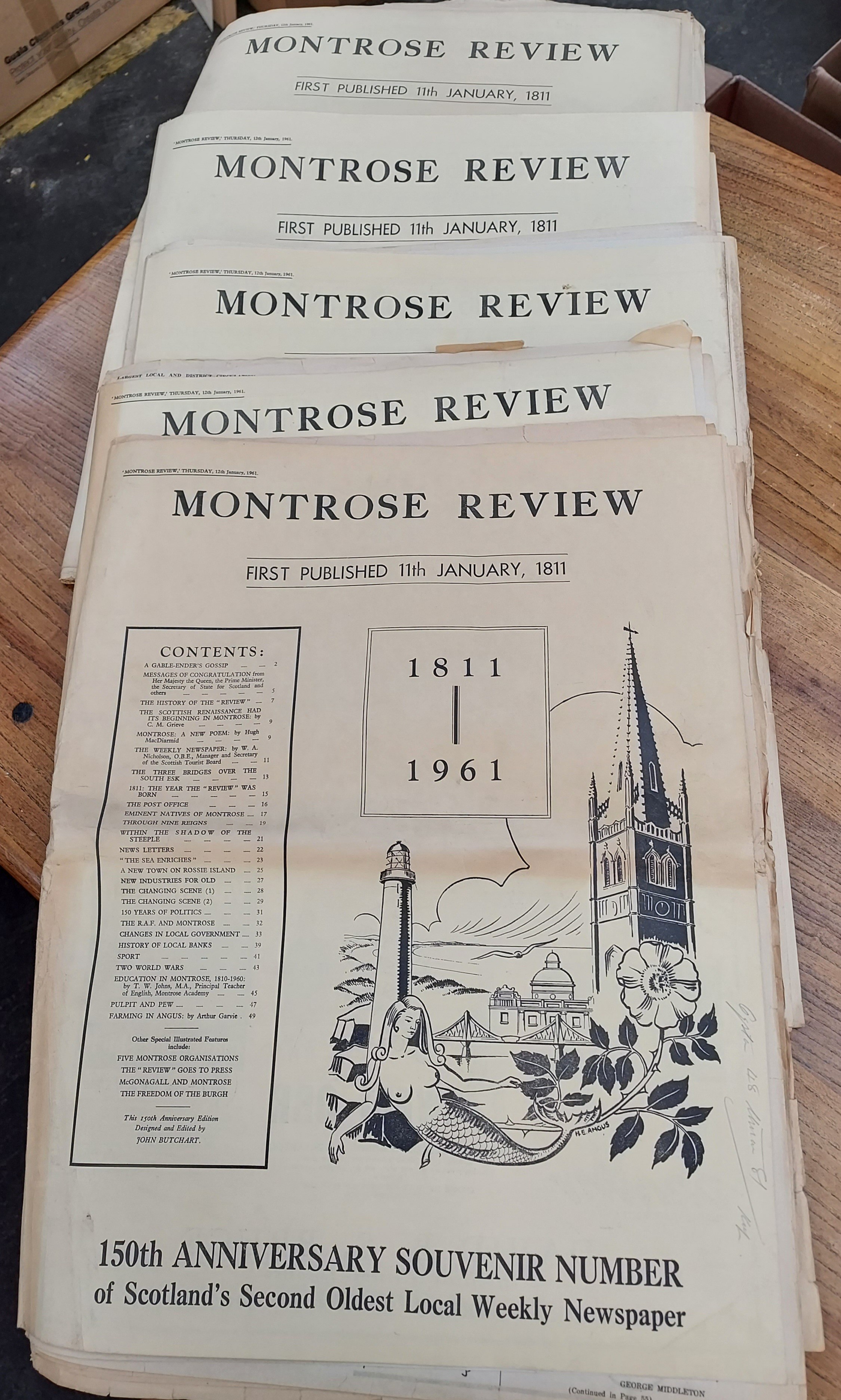 Five Original Copies of the Montrose Review 150th Anniversary Souvenir Edition.