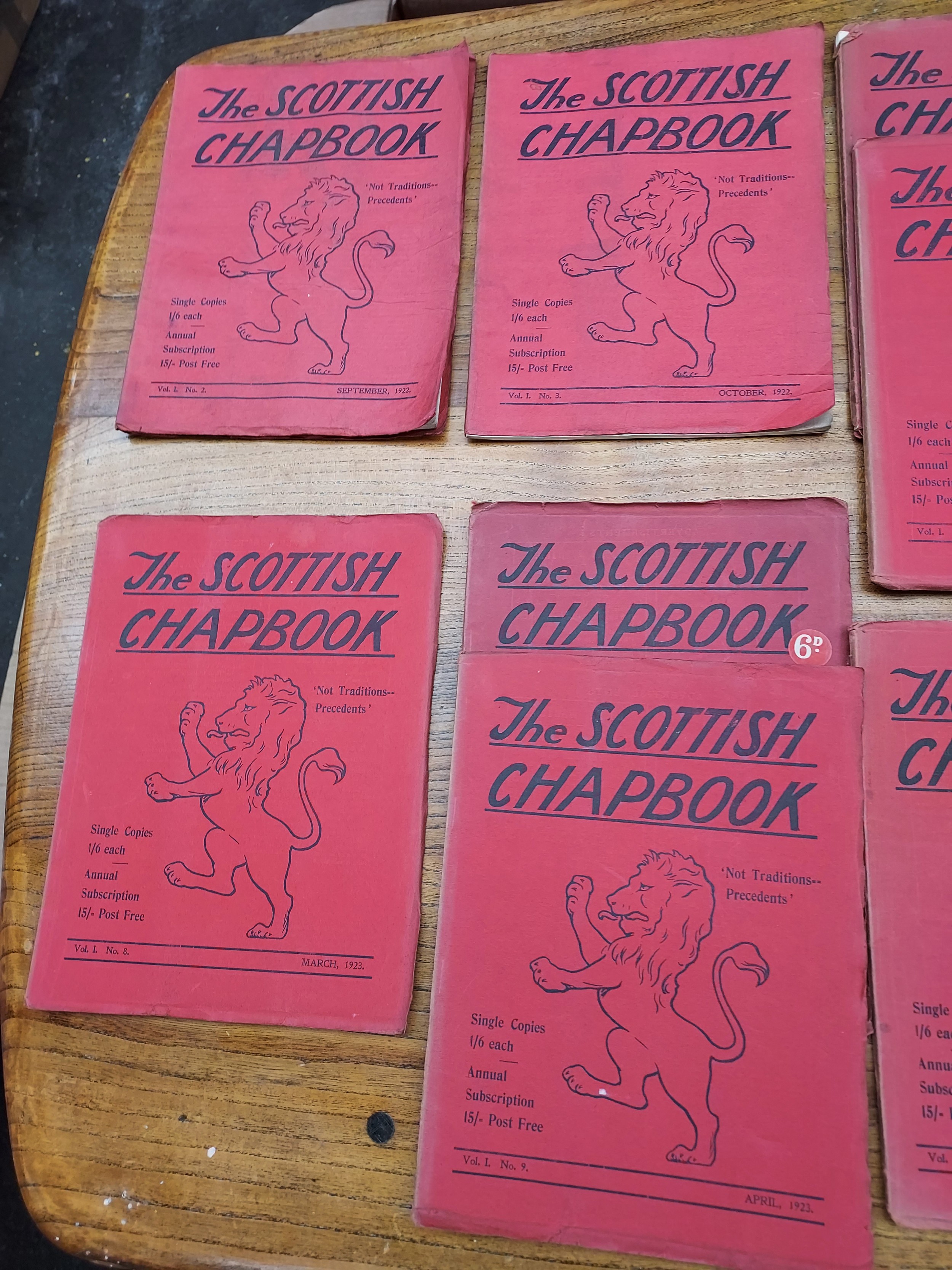 The Scottish Chapbook September 1922 to June 1923 some duplicates. 12 Copies in total. - Image 4 of 4