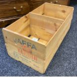 A Vintage Jaffa Orange wooden advertising crate.