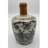 Stoneware flagon, Heather Dew scotch whisky 'The Greybeard', [Midland Pottery, Liverpool]
