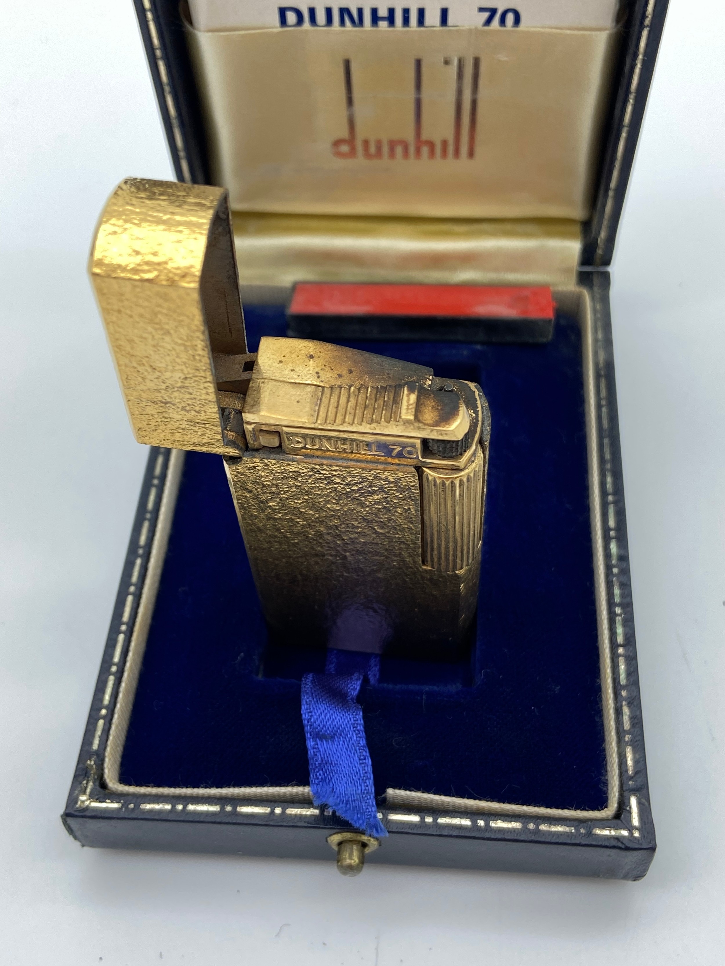 A Vintage Dunhill 70 gold plated lighter, box and instructions - Image 3 of 3