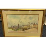 Watercolour, titled, 'St Monans Harbour', [D. Small], [1918], [Frame-47x63cm]