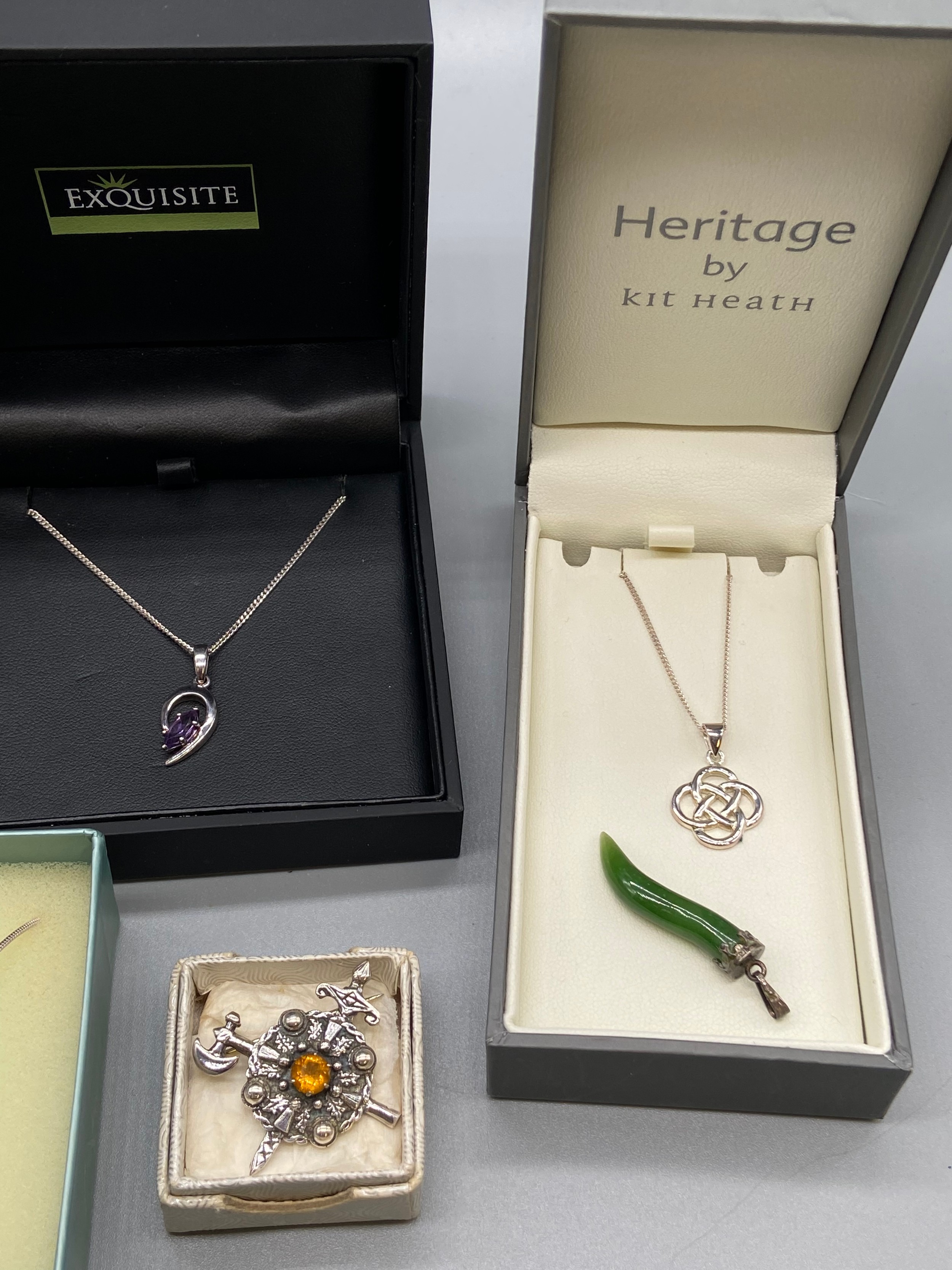 A Selection of silver jewellery to include Ola Gorie celtic design necklace and chain, Heritage by - Image 2 of 3