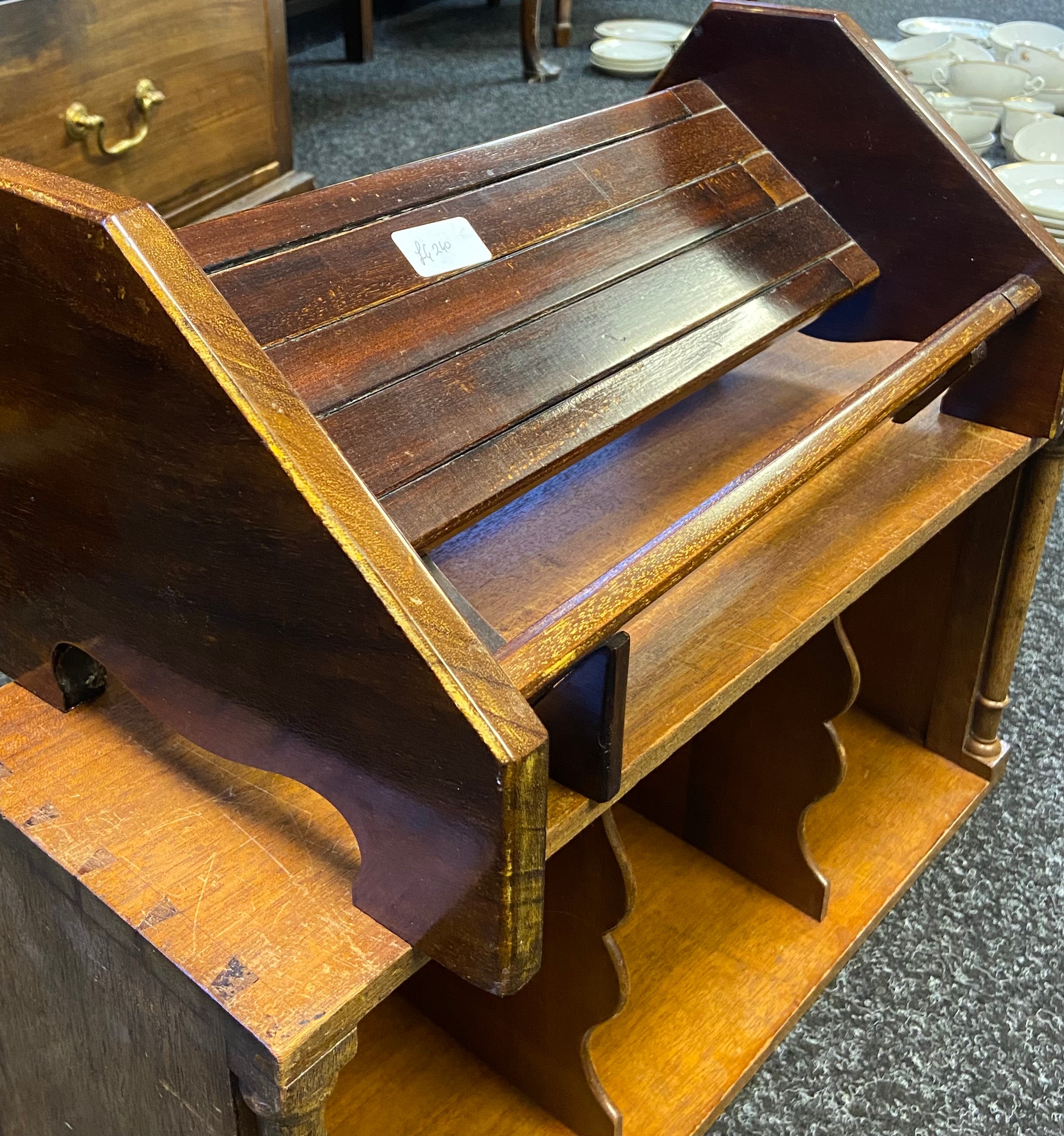 Antique book shelf together with an Art deco book shelf. - Image 2 of 3