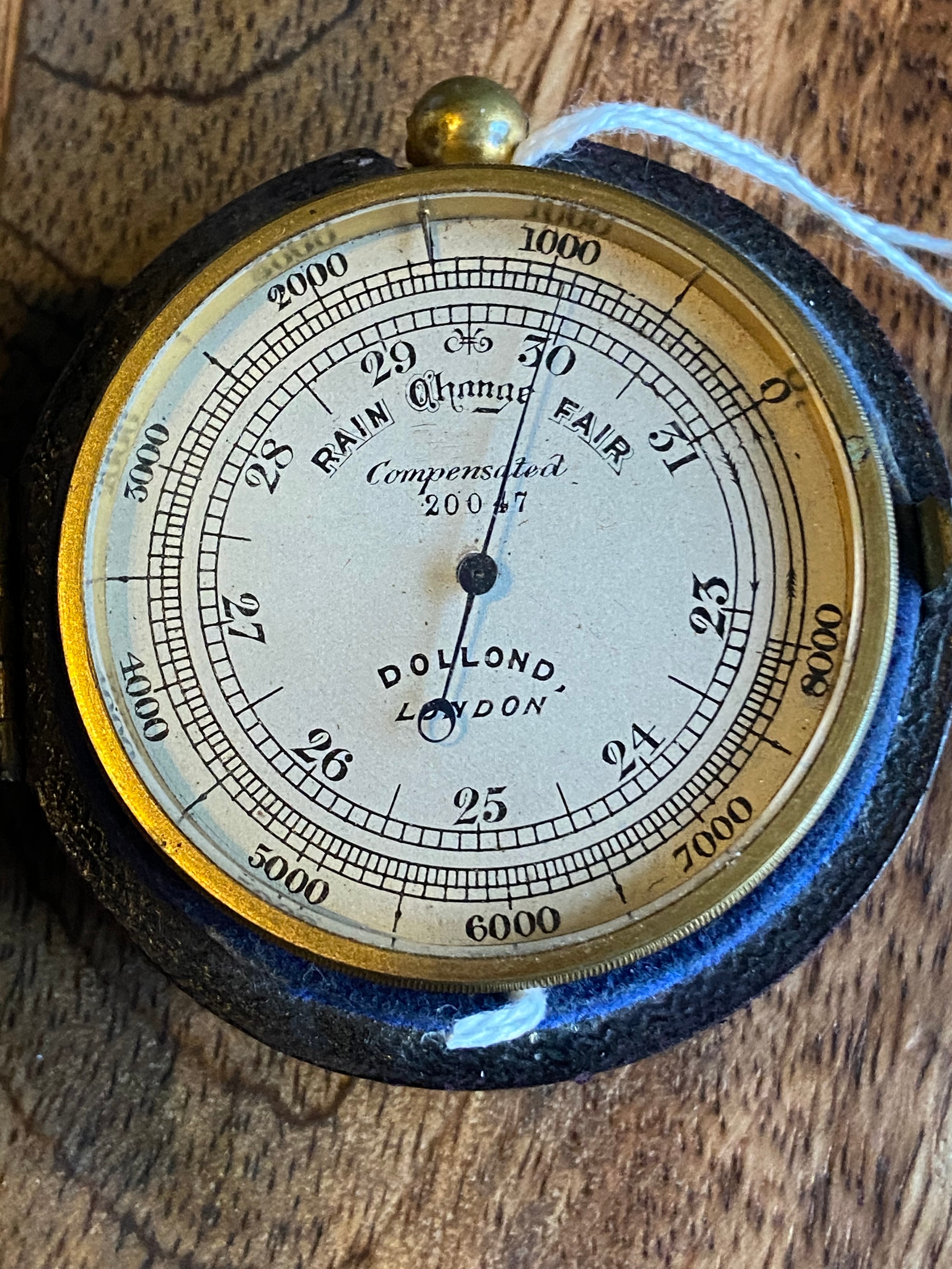 A 19th century pocket Barometer by Dollond London. Comes with protective leather case. - Image 2 of 4