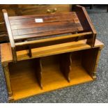 Antique book shelf together with an Art deco book shelf.