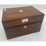 Victorian document box with hidden side drawer [17x28x21cm]