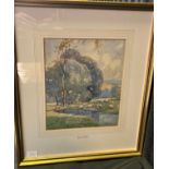 George Taylor Quiet Pastures- watercolour. [Frame 60x51cm]