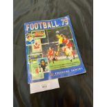 A Vintage Panini Football 79 sticker book.