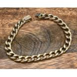 A 9ct yellow gold curb bracelet. [21cm in length] [12.75grams]