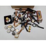 Box of various watches and stop watches etc