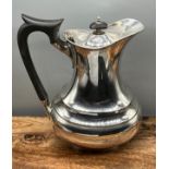 A Sheffield silver wooden handle pot. Produced by Robert Stewart. [617grams] [18cm in height]