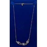 A Ladies 9ct yellow gold pendant necklace. [4.06grams]