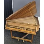 Arnold Dolmetsch Harpsichord, with additional antique legs [81x104x98cm]
