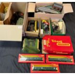 A Collection of Tri- Ang Hornby carriages, Single track Tunnel, Loco's, and accessories etc