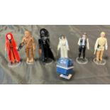 A Lot of 1977 Star Wars figures- Obi Wan [Ben] Kenobi, Chewbacca, Darth Vader, Leia, Han Solo,