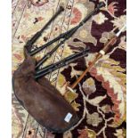 A Set of small Scottish antique J & R Glen Edinburgh rosewood turned bagpipes. Together with a